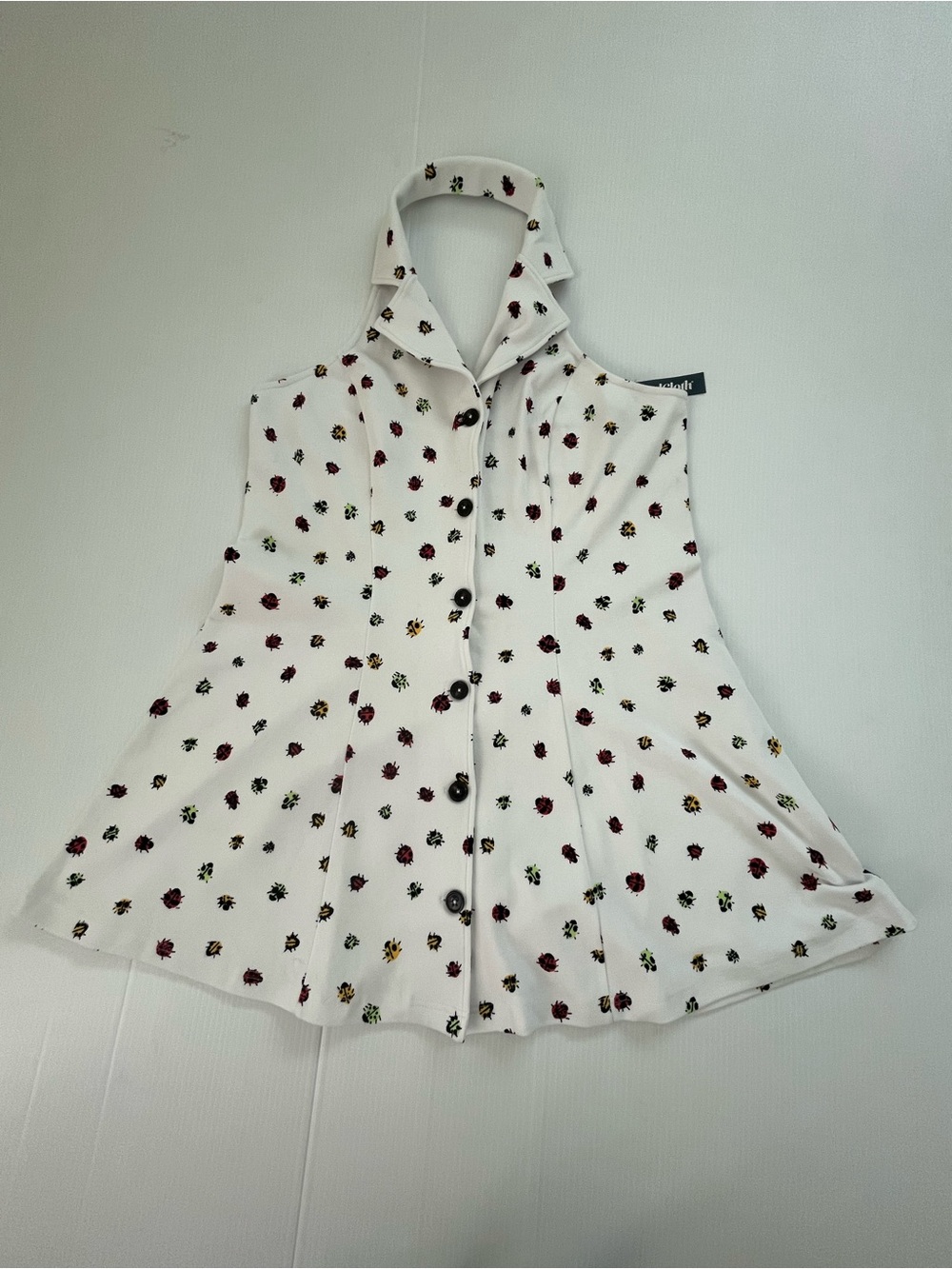 ModCloth NWT Upstate For The Weekend Tennis Dress White Multicolor Ladybugs 2X - Picture 4 of 8